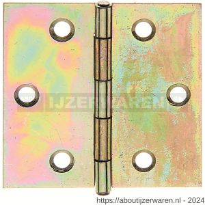 GAH Alberts scharnier geel verzinkt 51x51x0,75 mm - W51500453 - afbeelding 1