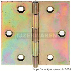 GAH Alberts scharnier geel verzinkt 64x64x1 mm - W51500454 - afbeelding 1