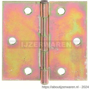 GAH Alberts scharnier geel verzinkt 82x82x1,0 mm - W51500456 - afbeelding 1