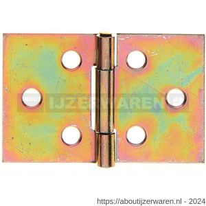 GAH Alberts scharnier geel verzinkt 25x38,5x0,75, mm SB set 2 stuks - W51500477 - afbeelding 1