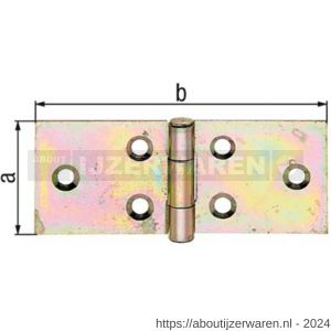 GAH Alberts tafelscharnier geel verzinkt 32x120,5x1,5 mm - W51500489 - afbeelding 2