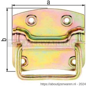 GAH Alberts kistgreep geel verzinkt 120x85x12 mm - W51501767 - afbeelding 2