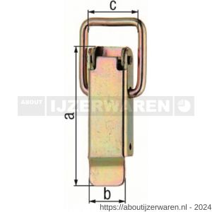 GAH Alberts kistsluiting zonder haak geel verzinkt 94 mm - W51500632 - afbeelding 2