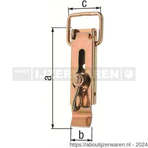 GAH Alberts kistsluiting met raamgrendel zonder haak verzinkt 93 mm - W51500633 - afbeelding 2