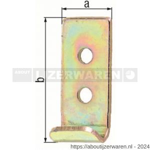 GAH Alberts sluithaak recht geel verzinkt 12x30 mm - W51500636 - afbeelding 2