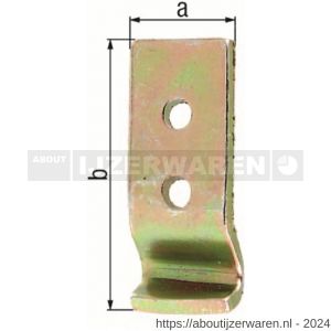 GAH Alberts sluithaak gekropt geel verzinkt 18x50 mm - W51500640 - afbeelding 2