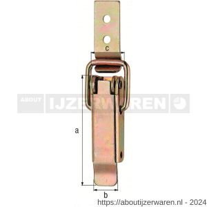 GAH Alberts kistsluiting met haak geel verzinkt 49 mm - W51500634 - afbeelding 2