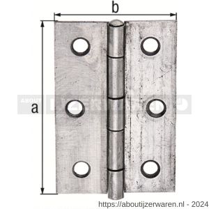 GAH Alberts scharnier halfbreed RVS 63x43x1,25 mm - W51500498 - afbeelding 2