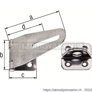 GAH Alberts kistoverval veiligheidssluiting RVS 83 mm - W51500587 - afbeelding 2