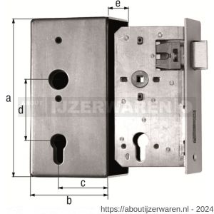 GAH Alberts slotkast met slot verzinkt stiftmaat 55 mm diepte 40 mm - W51500517 - afbeelding 2