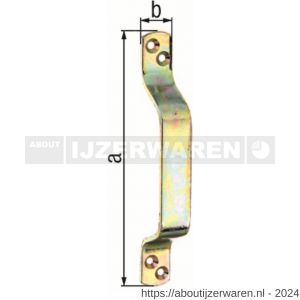 GAH Alberts deurgreep geel verzinkt 170x20 mm - W51501738 - afbeelding 2