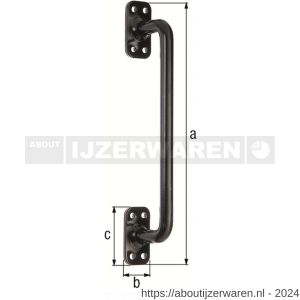 GAH Alberts deurgreep zwart gepoedercoat 275x32 mm - W51501736 - afbeelding 2