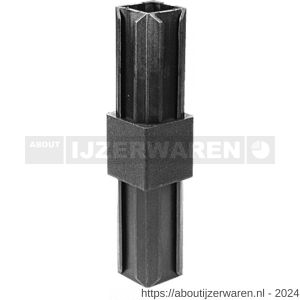 GAH Alberts XD-buisverbinder PVC zwart voor 20x20 mm - W51501480 - afbeelding 2