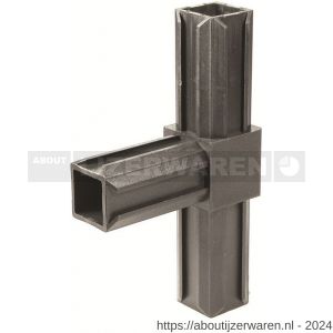 GAH Alberts XD-buisverbinder T-stuk PVC zwart voor 20x20 mm - W51501489 - afbeelding 1