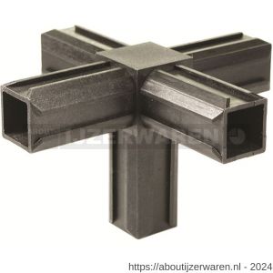 GAH Alberts XD-buisverbinder kruisstuk met 1 haakse aansluiting PVC voor 20x20 mm - W51501487 - afbeelding 1