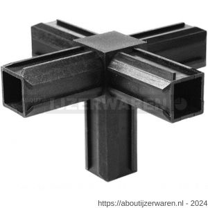 GAH Alberts XD-buisverbinder kruisstuk met 1 haakse aansluiting PVC voor 20x20 mm - W51501487 - afbeelding 2