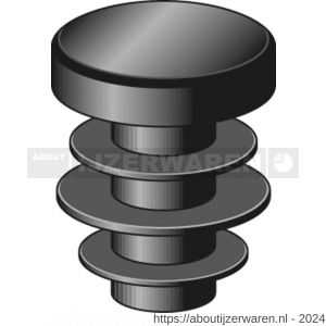 GAH Alberts stop ronde buis voor boorgat PVC zwart diameter 15 set 4 stuks - W51501474 - afbeelding 1