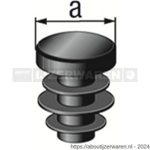 GAH Alberts stop ronde buis voor boorgat PVC zwart diameter 20 set 2 stuks - W51501475 - afbeelding 2