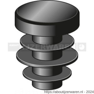 GAH Alberts stop ronde buis voor boorgat PVC zwart diameter 20 set 2 stuks - W51501475 - afbeelding 1