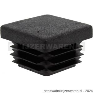 GAH Alberts stop vierkante buis voor boorgat PVC zwart 25x25 mm set 4 stuks - W51501479 - afbeelding 1