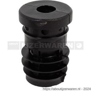 GAH Alberts schroefdraadstop PVC zwart diameter 25 mm M8 set 4 stuks - W51501789 - afbeelding 1