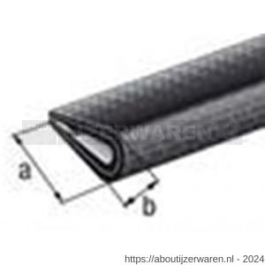 GAH Alberts kantbeschermingsprofiel PVC zwart 10x7 mm 1,5 m - W51501612 - afbeelding 2