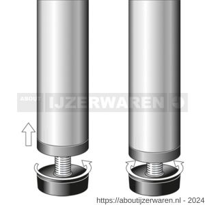 GAH Alberts stelschroef PVC zwart M8 20x20 mm SB set 4 stuks - W51501792 - afbeelding 3