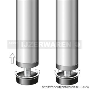 GAH Alberts stelschroef PVC zwart M8 30x25 mm SB set 4 stuks - W51501793 - afbeelding 3