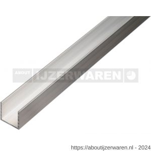 GAH Alberts U-profiel aluminium blank 15x10x15x1,5 mm 2,6 m - W51501339 - afbeelding 1