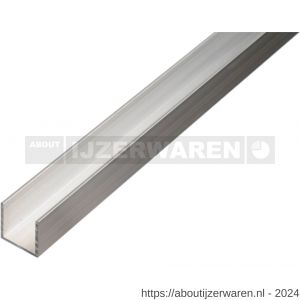 GAH Alberts U-profiel aluminium blank 20x15x20x1,5 mm 1 m - W51501345 - afbeelding 1