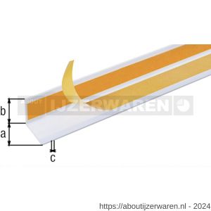 GAH Alberts hoekprofiel zelfklevend PVC RVS optiek 20x20x1,5 mm 2,6 m - W51501869 - afbeelding 1