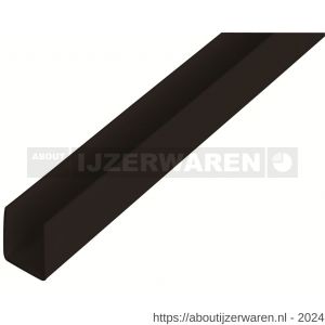 GAH Alberts U-profiel PVC zwart 10x21x10x1 mm 2,6 m - W51501424 - afbeelding 1