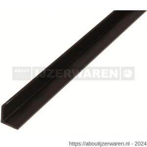 GAH Alberts hoekprofiel PVC zwart 20x20x1 mm 2,6 m - W51500936 - afbeelding 1