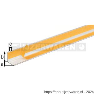 GAH Alberts hoekprofiel zelfklevend aluminium zilver 20x20x1,5 mm 1 m - W51501833 - afbeelding 1