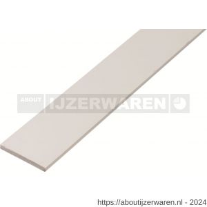 GAH Alberts platte stang PVC wit 25x2 mm 2,6 m - W51501231 - afbeelding 1