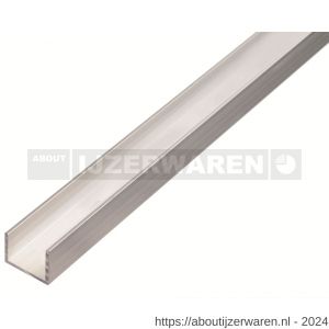 GAH Alberts U-profiel aluminium blank 13x16x13x1,5 mm 2,6 m - W51501349 - afbeelding 1