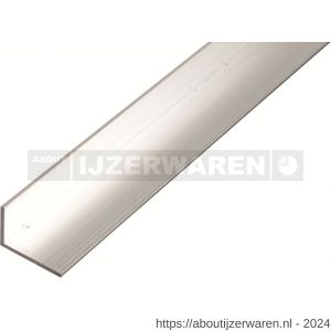 GAH Alberts hoekprofiel aluminium blank 50x20x2,0 mm 2,6 m - W51500999 - afbeelding 1