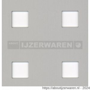 GAH Alberts geperforeerde plaat vierkant aluminium zilver 300x1000x0,8 mm - W51501693 - afbeelding 1