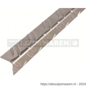 GAH Alberts hoekprofiel ribbel aluminium blank 23,5x23,5 mm 1 m - W51500731 - afbeelding 1