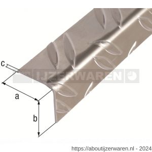 GAH Alberts hoekprofiel aluminium blank 41,2x41,2x2 mm 2 m - W51500738 - afbeelding 2