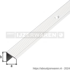 GAH Alberts trapbeschermingslijst aluminium zilver geeloxeerd 20x17,5x1 mm 2 m - W51501900 - afbeelding 1