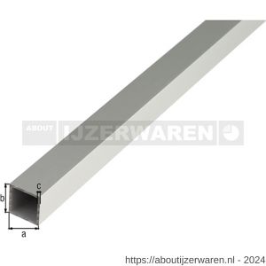 GAH Alberts vierkante buis aluminium zilver 15x15x1 mm 2,6 m - W51501862 - afbeelding 1