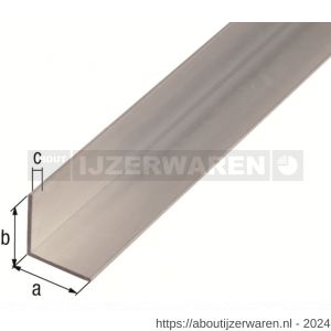 GAH Alberts hoekprofiel aluminium blank 50x50x4 mm 2 m - W51500967 - afbeelding 2