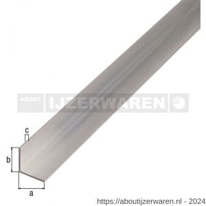 GAH Alberts hoekprofiel aluminium blank 60x60x3,0 mm 1 m - W51501829 - afbeelding 1