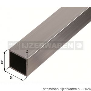 GAH Alberts vierkante buis aluminium blank 30x30x2,0 mm 2,6 m - W51501449 - afbeelding 2