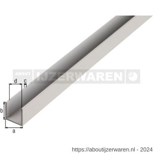 GAH Alberts U-profiel aluminium wit 20x20x20x1,5 mm 2,6 m - W51501895 - afbeelding 1