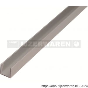 GAH Alberts U-profiel aluminium zilver 8x10x8 mm 1 m - W51501368 - afbeelding 1