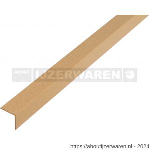 GAH Alberts hoekprofiel PVC beuken 20x20x1,5 mm 1 m - W51500945 - afbeelding 1