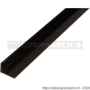 GAH Alberts hoekprofiel PVC zwart 20x10x1,5 mm 2 m - W51501042 - afbeelding 1