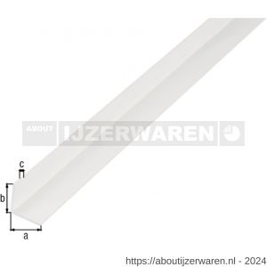 GAH Alberts hoekprofiel PVC wit 60x60x2 mm 2 m - W51501873 - afbeelding 1